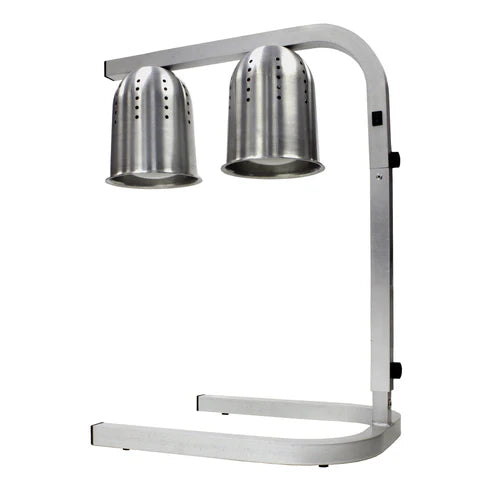 Winco EHL-2 2 Bulb Heat Lamp w/ Adjustable Arm, Aluminum, 120v