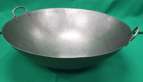 PO WAH 78-7822 Wok, 24", Two Handle, Handmade Steel