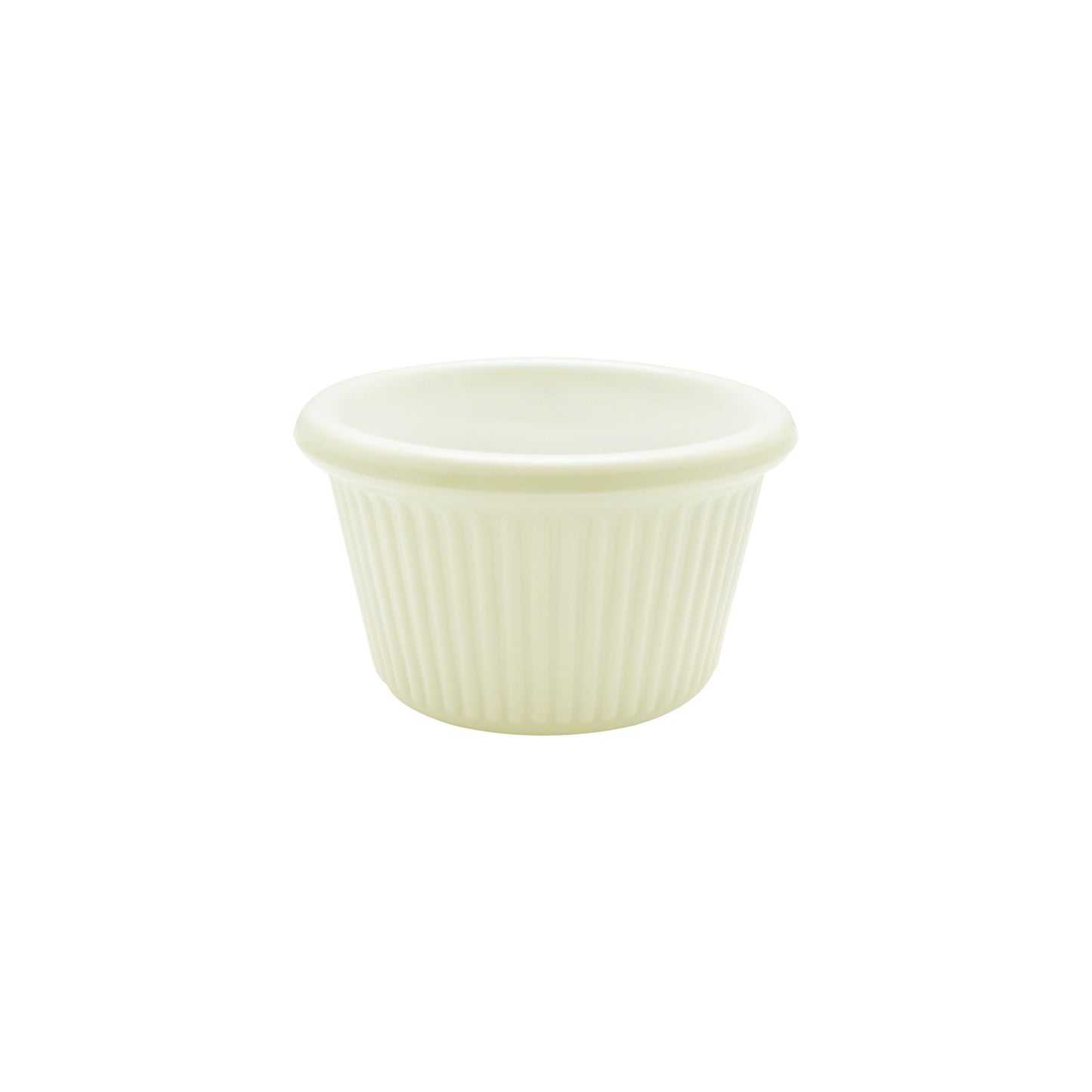 Thunder Group Fluted Melamine Ramekin, Bone