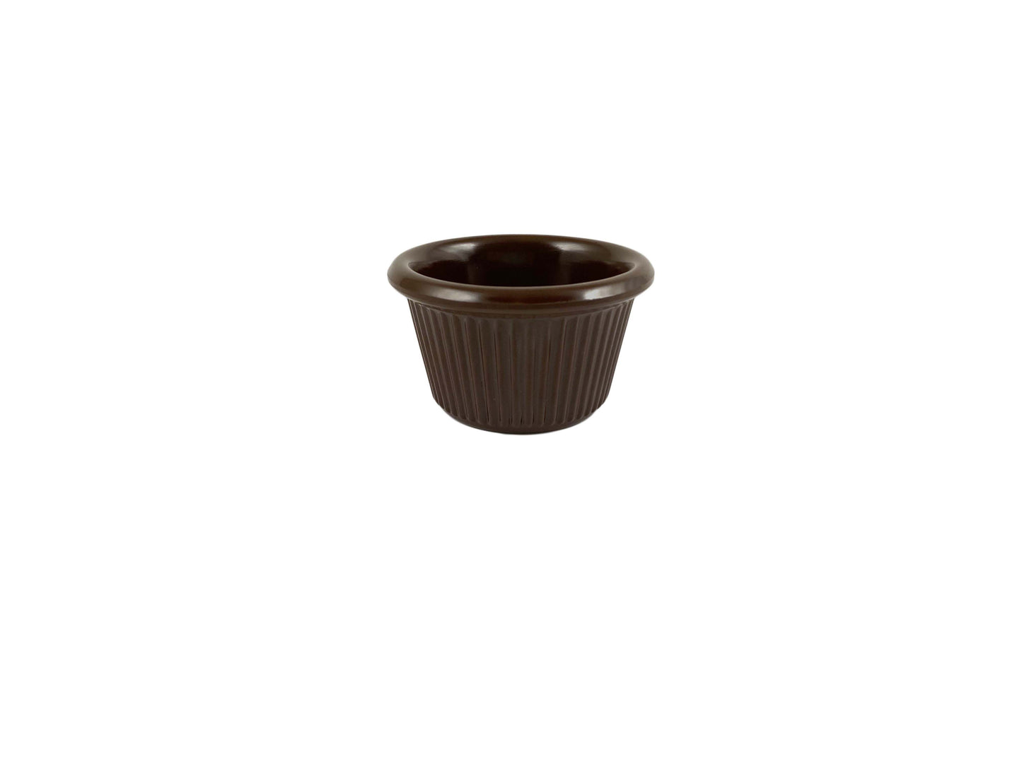 Thunder Group Fluted Melamine Ramekin, Chocolate