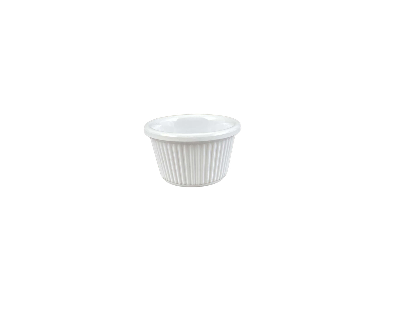Thunder Group Fluted Melamine Ramekin, White
