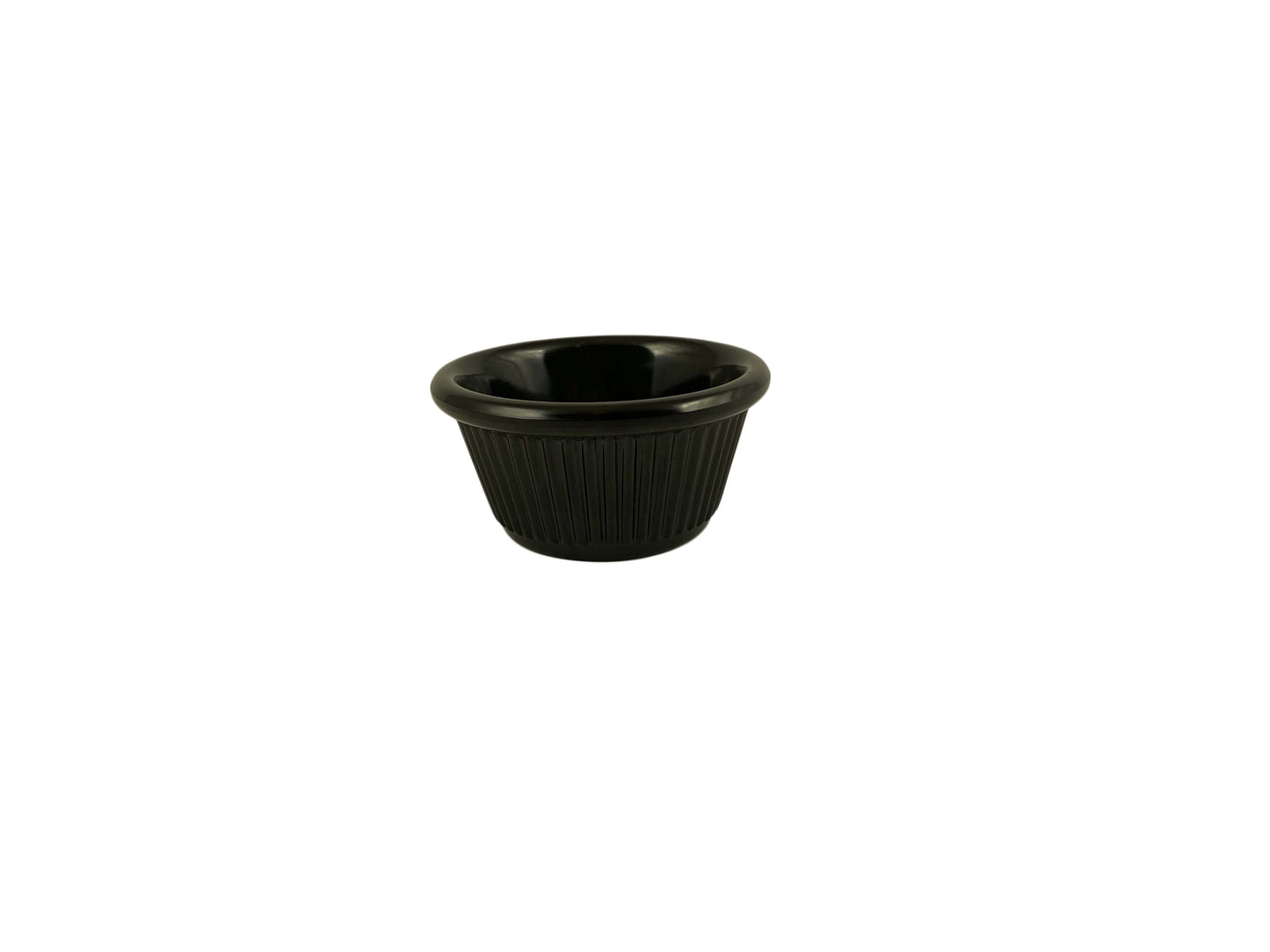 Thunder Group Fluted Melamine Ramekin, Black