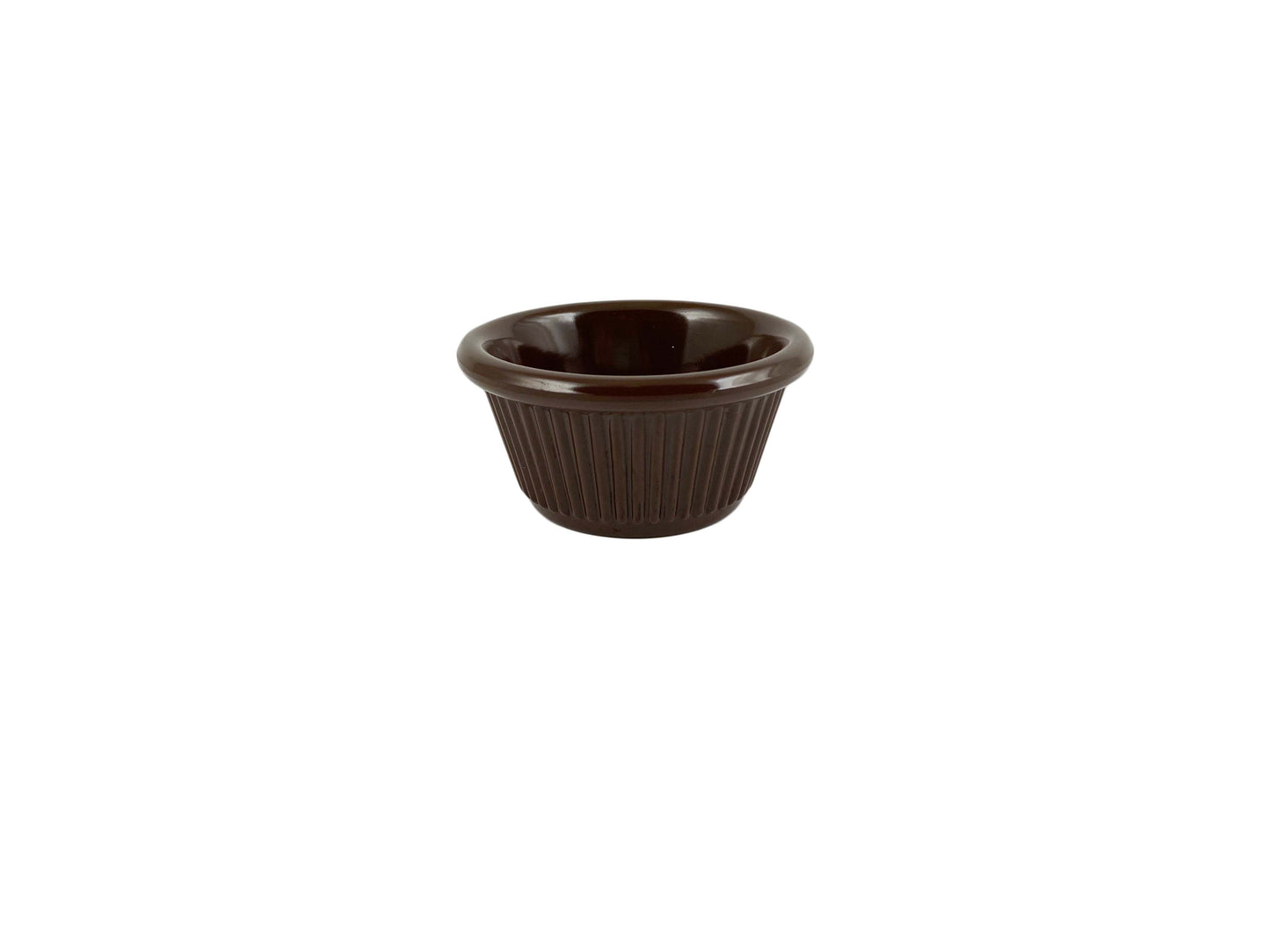 Thunder Group Fluted Melamine Ramekin, Chocolate