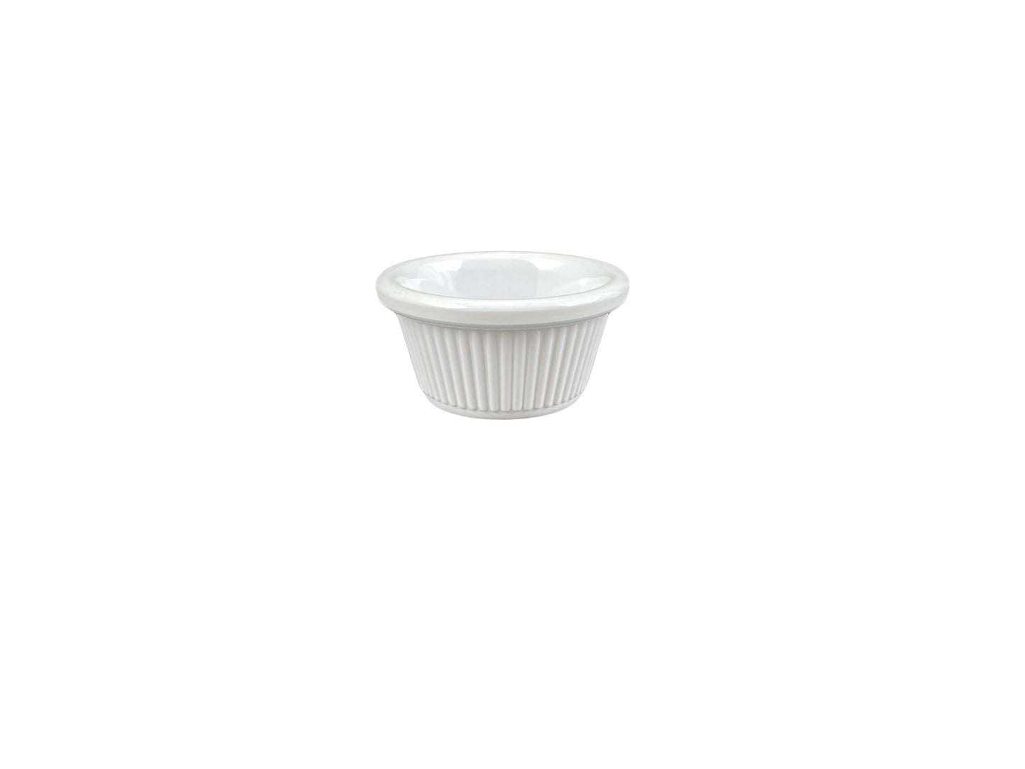 Thunder Group Fluted Melamine Ramekin, White