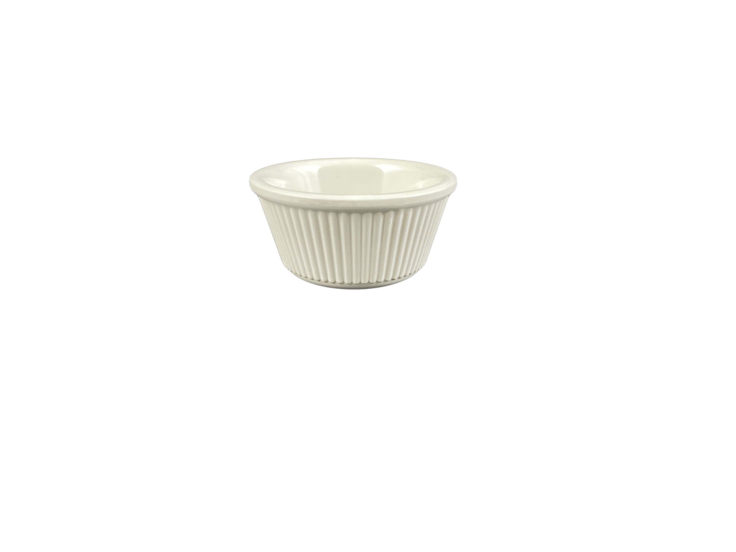 Thunder Group Fluted Melamine Ramekin, Bone
