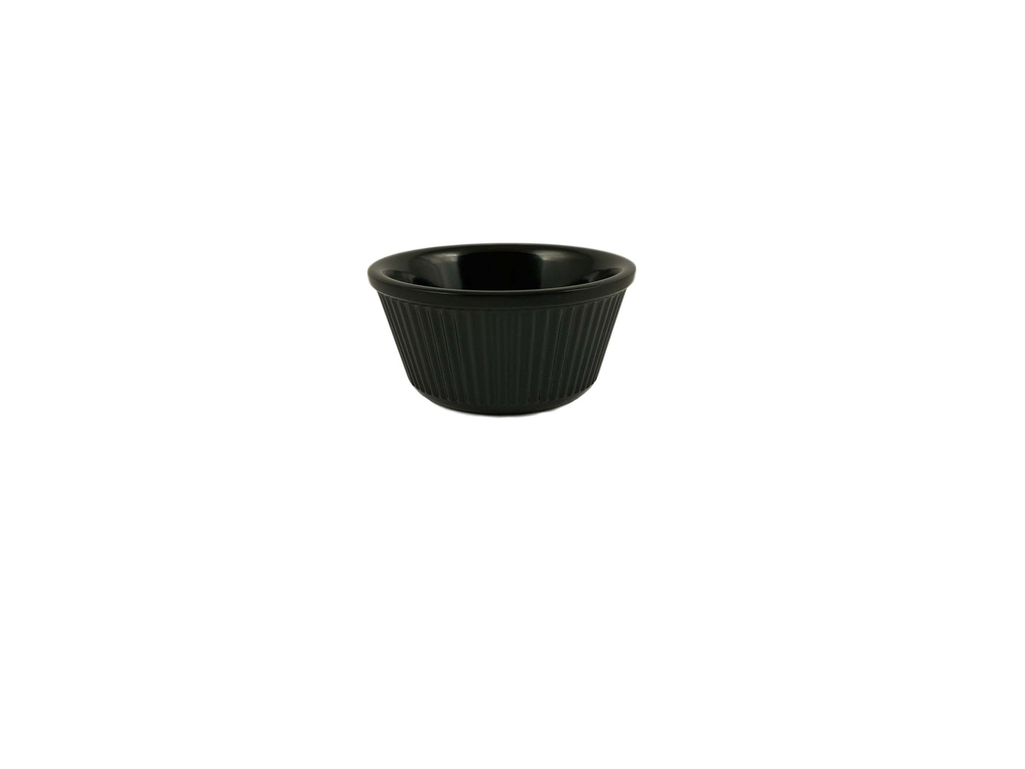 Thunder Group Fluted Melamine Ramekin, Black