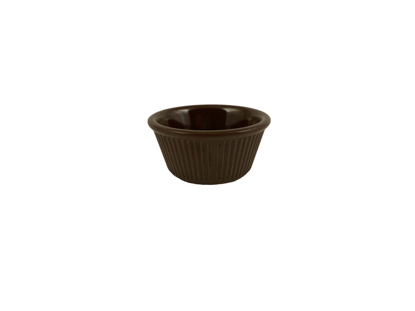 Thunder Group Fluted Melamine Ramekin, Chocolate