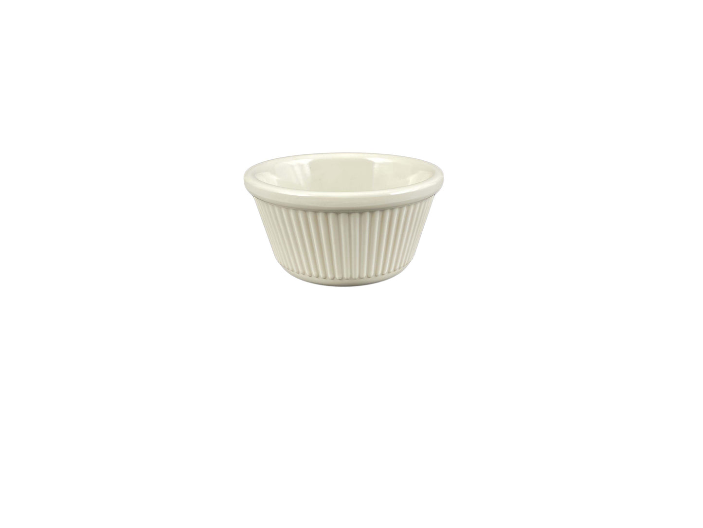 Thunder Group Fluted Melamine Ramekin, Bone