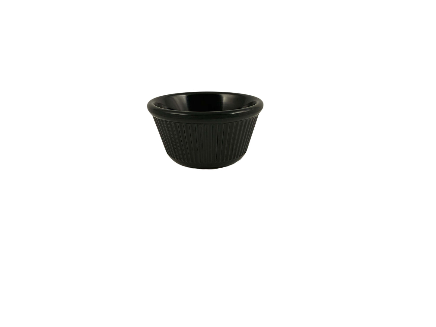 Thunder Group Fluted Melamine Ramekin, Black