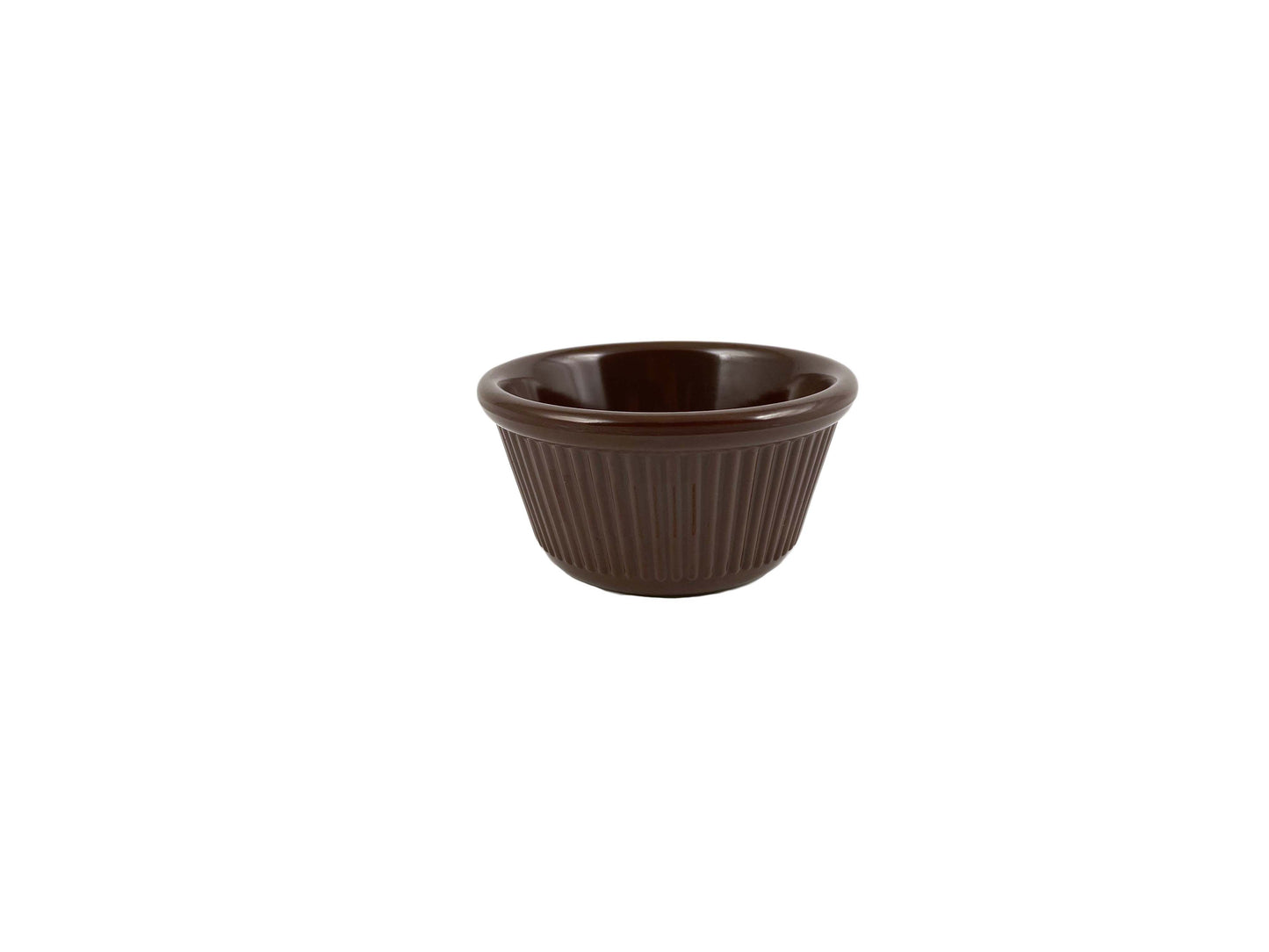 Thunder Group Fluted Melamine Ramekin, Chocolate