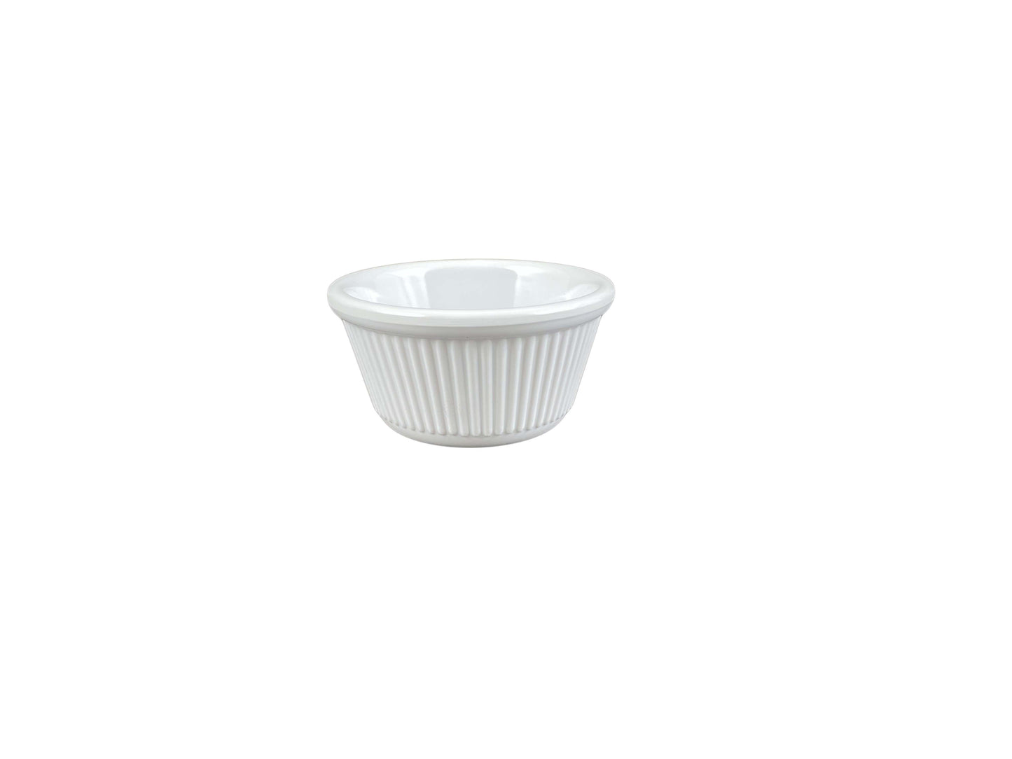 Thunder Group Fluted Melamine Ramekin, White