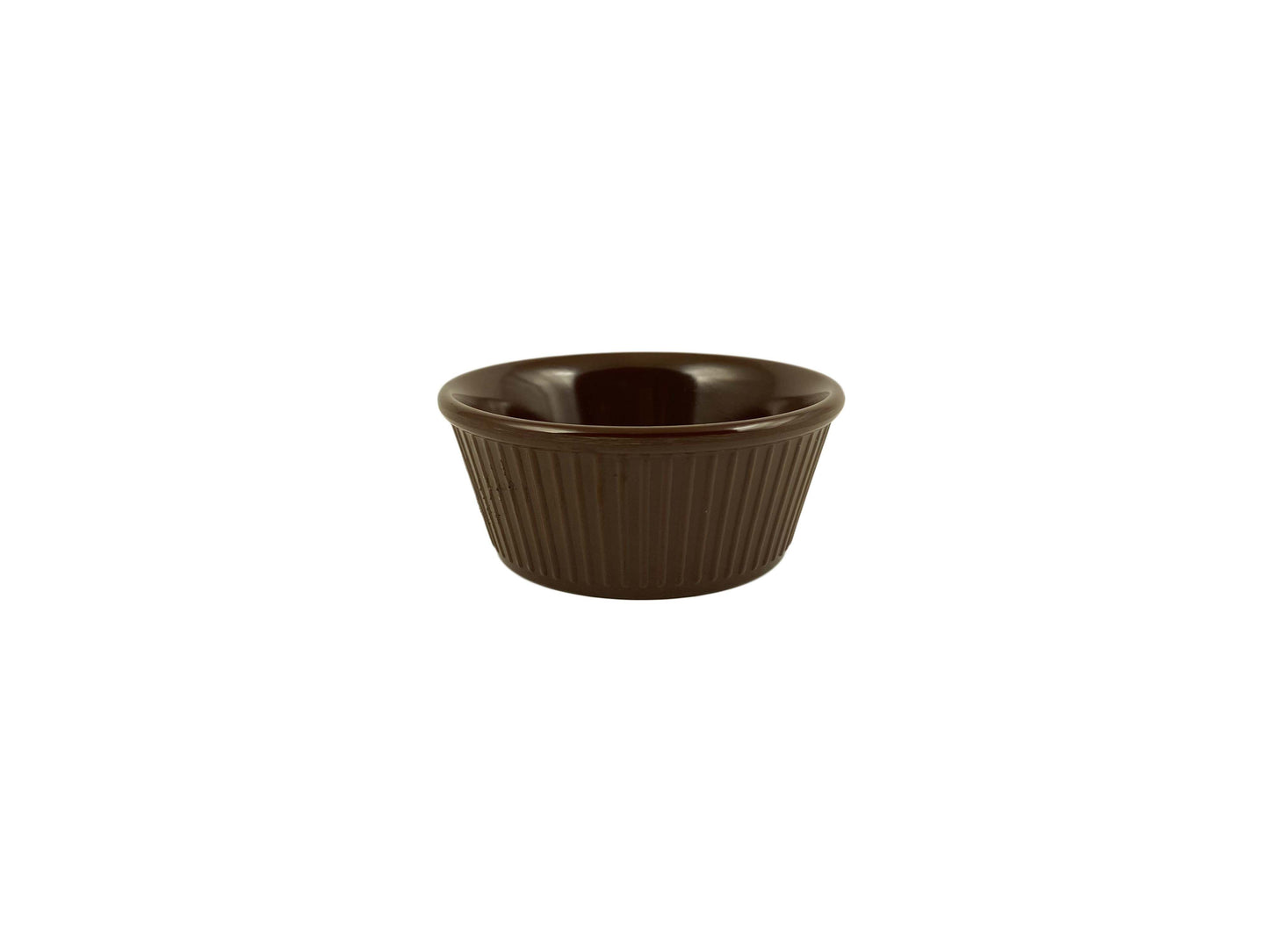 Thunder Group Fluted Melamine Ramekin, Chocolate