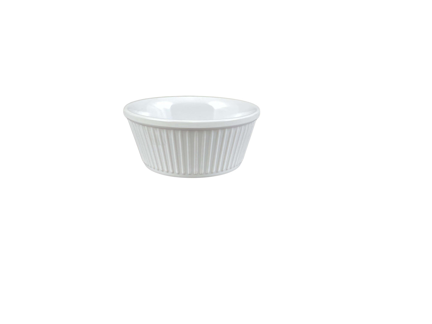 Thunder Group Fluted Melamine Ramekin, White