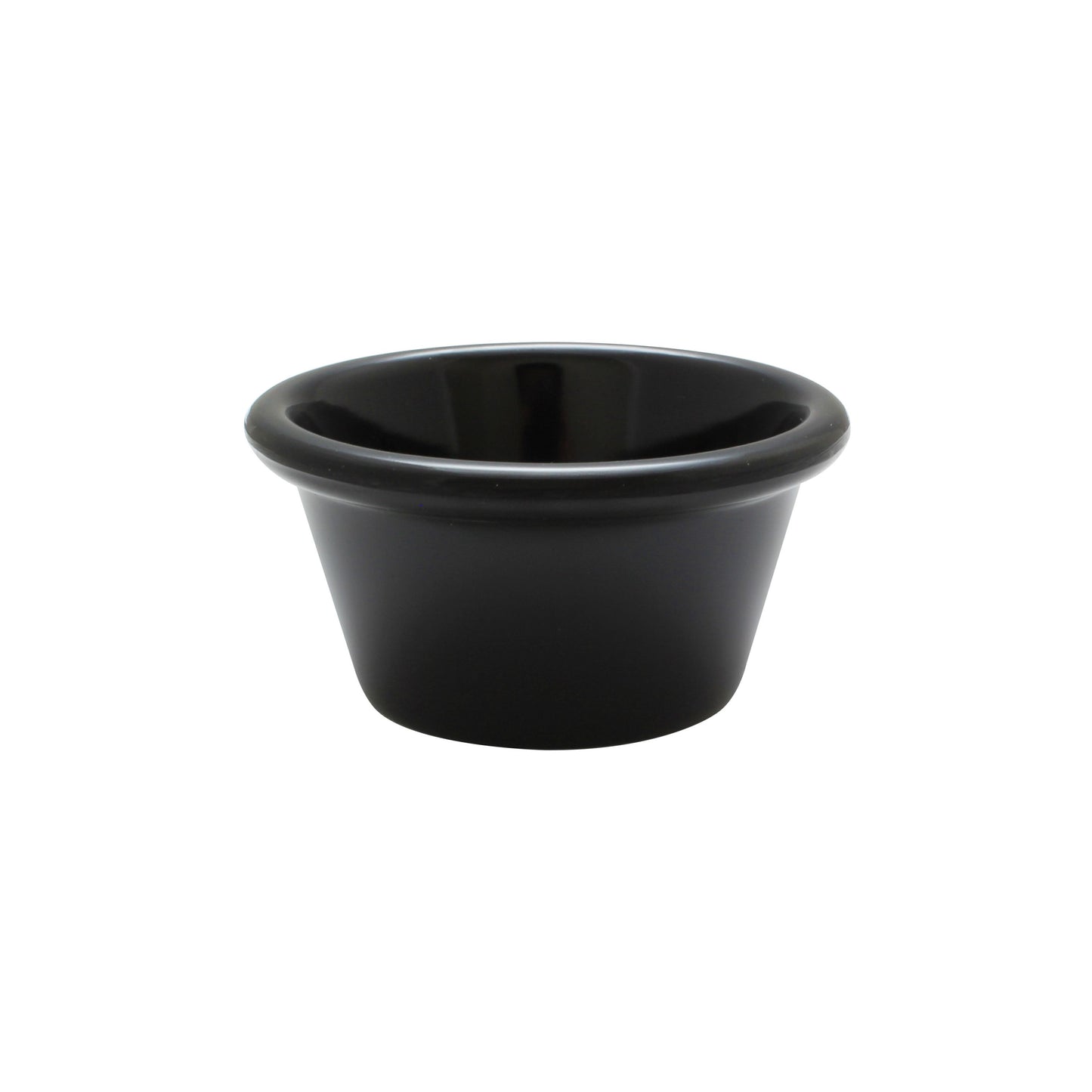 Thunder Group ML536BL1 2 1/2 oz Smooth Melamine Ramekin, Black