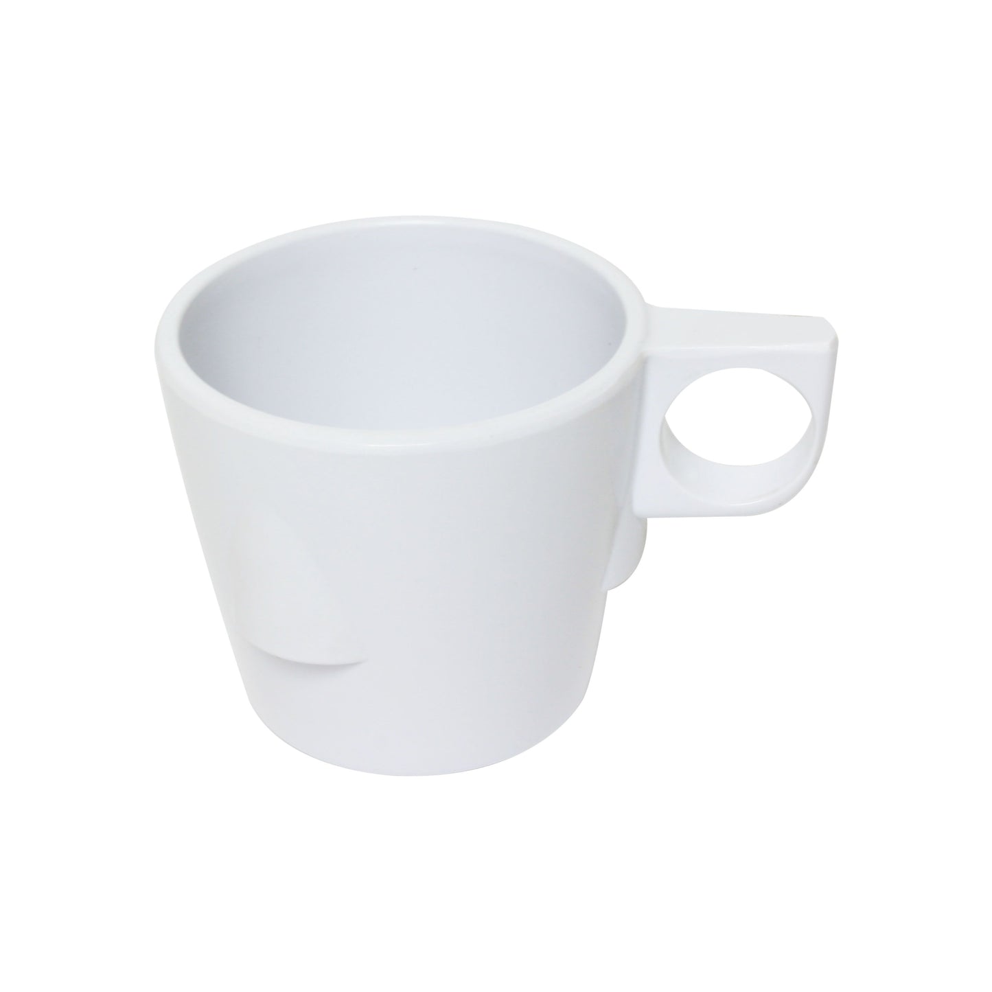 Thunder Group ML9011W Nustone 7 oz. White Stackable Melamine Cup - 12/Case