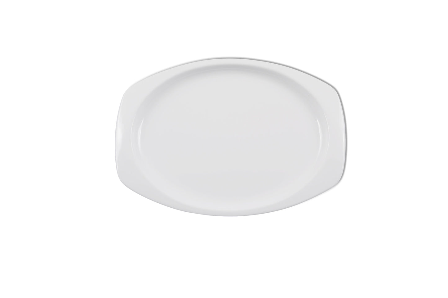 Thunder Group NS209W Nustone Melamine NS209W White Rectangular Platter 9 1/2" x 6 3/4" - 12/Case