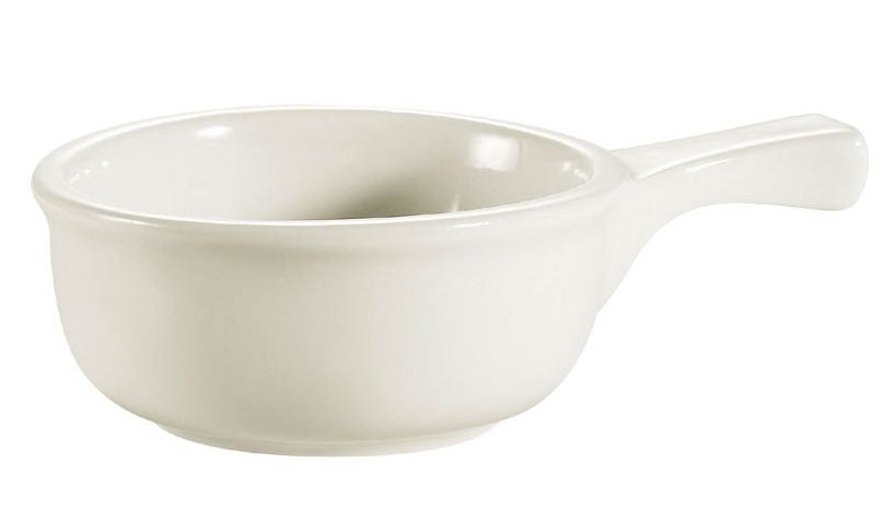CAC Porcelain Soup Bowl OC-15-W Ivory (American White) 15 oz. with Handle - 24/Case