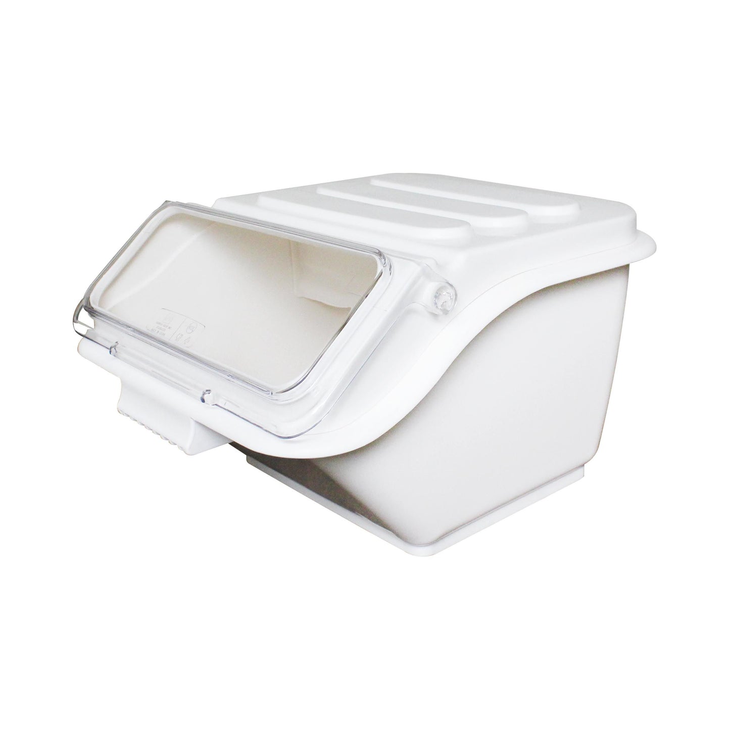 Thunder Group PLIB002S Shelf Ingredient Bin - 2 Gallon Capacity, Clear Lid/White Base