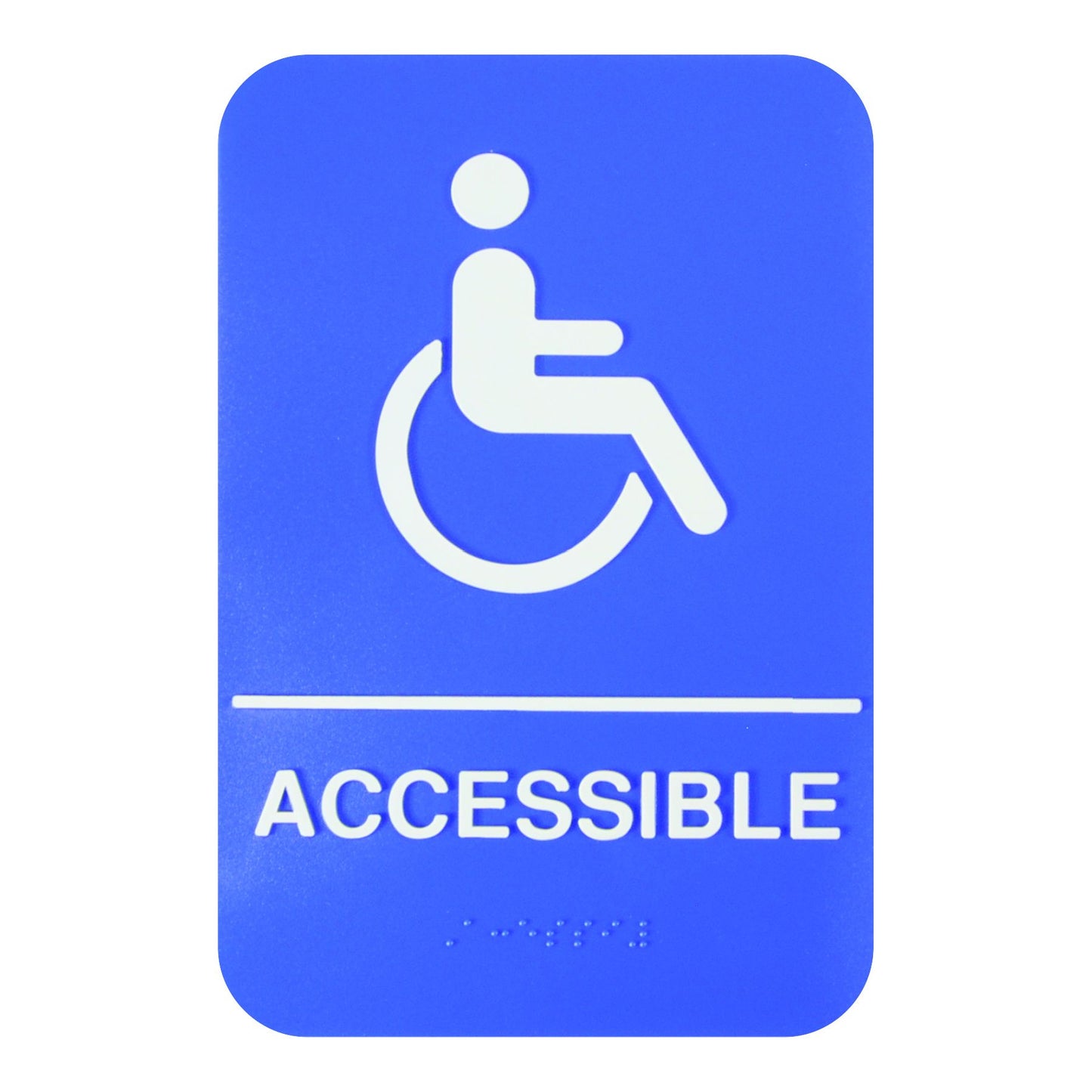 Thunder Group PLIS6959BL Handicap Accessible Sign - Blue and White, 9" x 6"  Rated 4.9 out of 5 stars