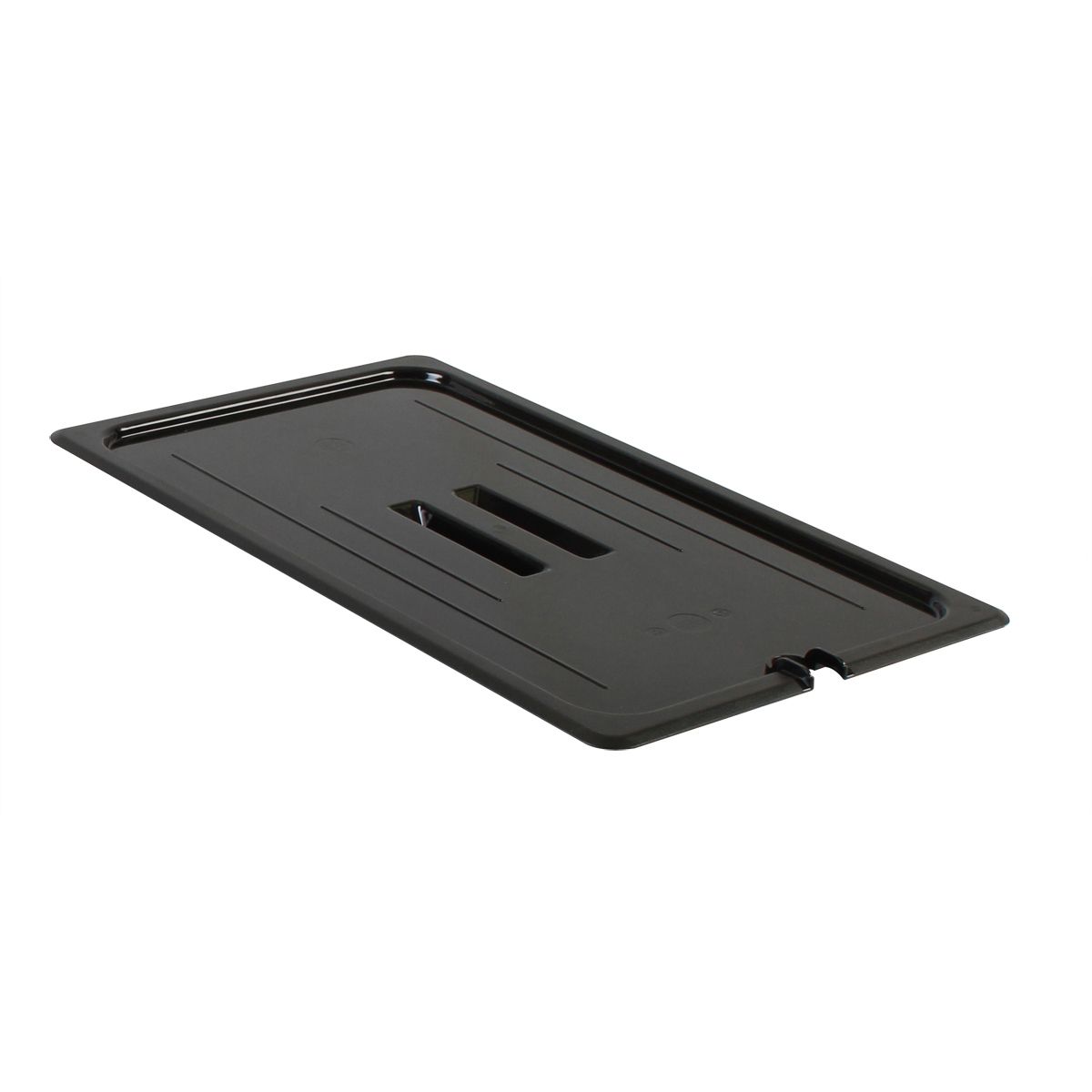 Thunder Group PLPA7000CSBK Full Size Slotted Food Pan Cover - Polycarbonate, Black