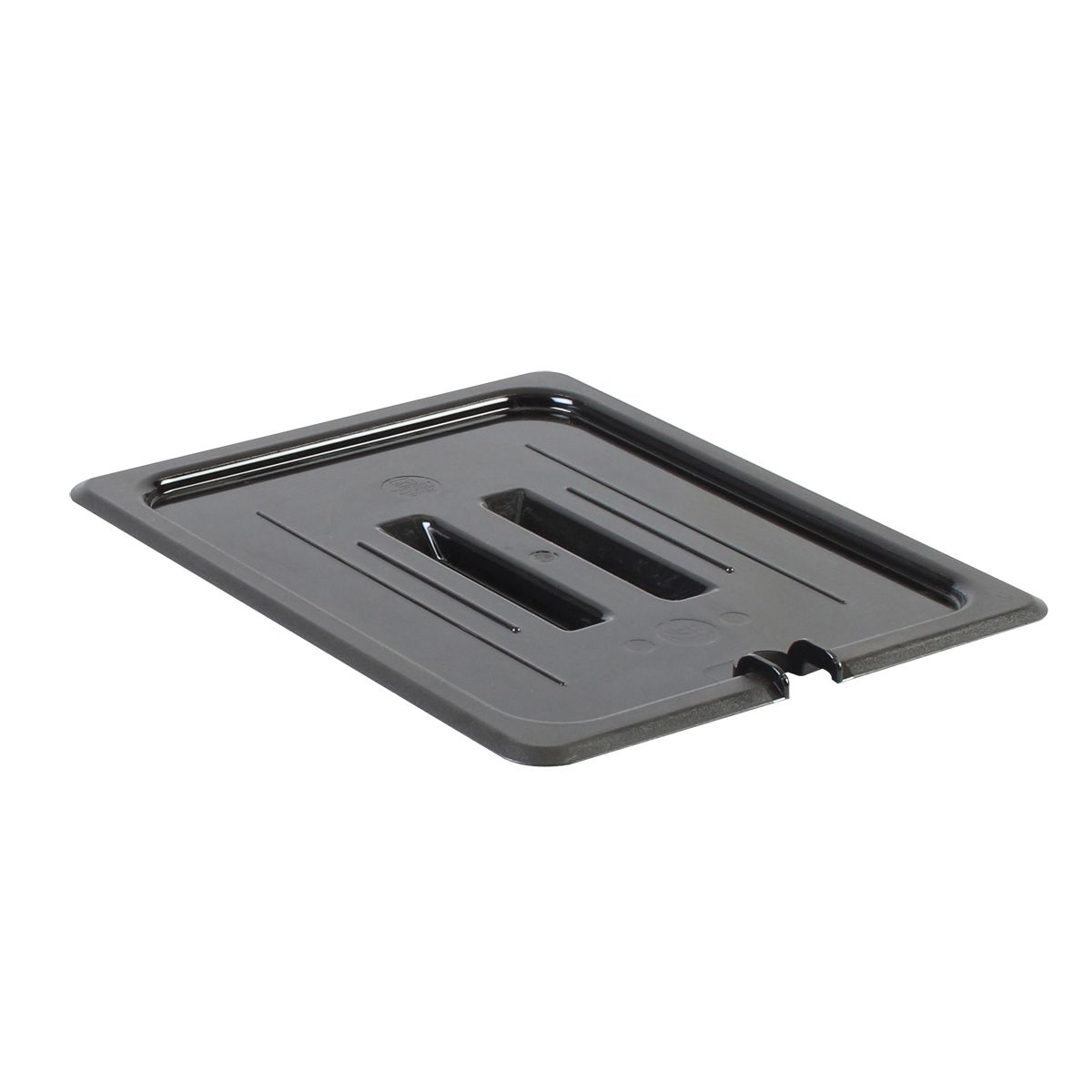 Thunder Group PLPA7120CSBK Half Size Slotted Food Pan Cover - Polycarbonate, Black