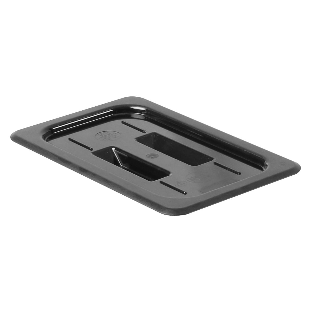 Thunder Group PLPA7140CBK Quarter Size Food Pan Cover - Polycarbonate, Black
