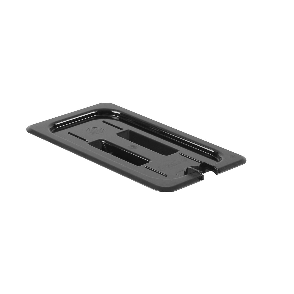 Thunder Group PLPA7140CSBK Quarter Size Slotted Food Pan Cover - Polycarbonate, Black