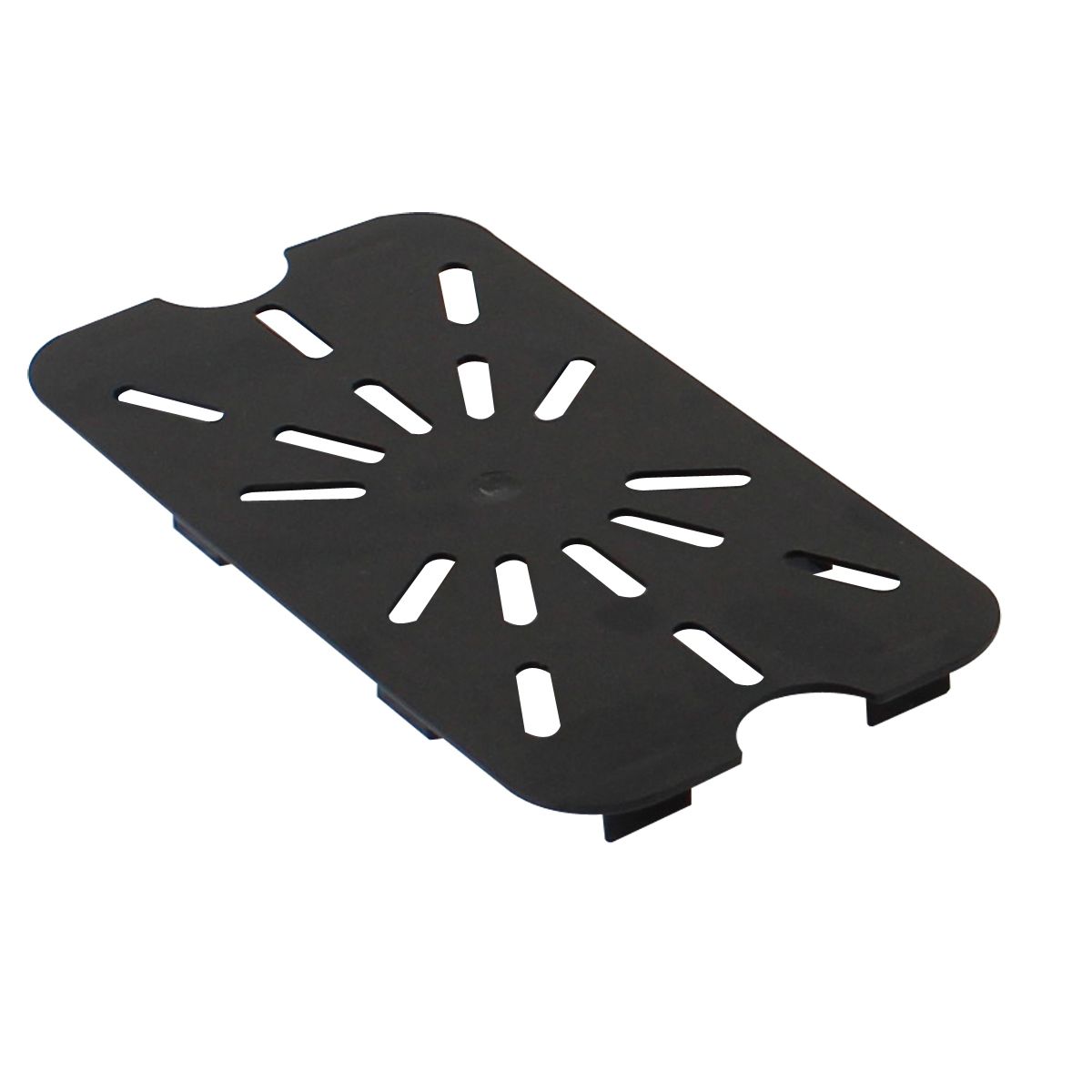 Thunder Group PLPA7140DSBK Quarter Size Drain Shelf - Polycarbonate, Black
