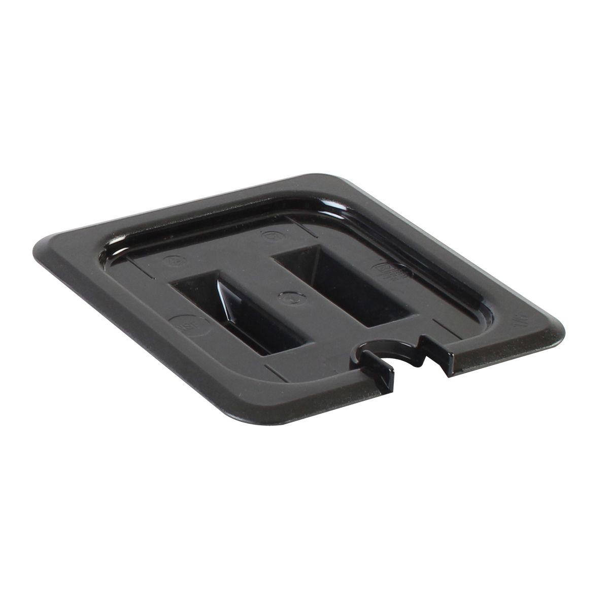 Thunder Group PLPA7160CSBK Sixth Size Slotted Food Pan Cover - Polycarbonate, Black