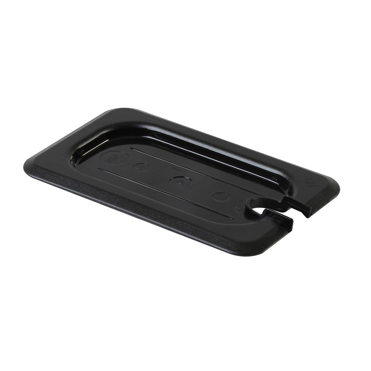 Thunder Group PLPA7190CSBK Ninth Size Slotted Food Pan Cover - Polycarbonate, Black