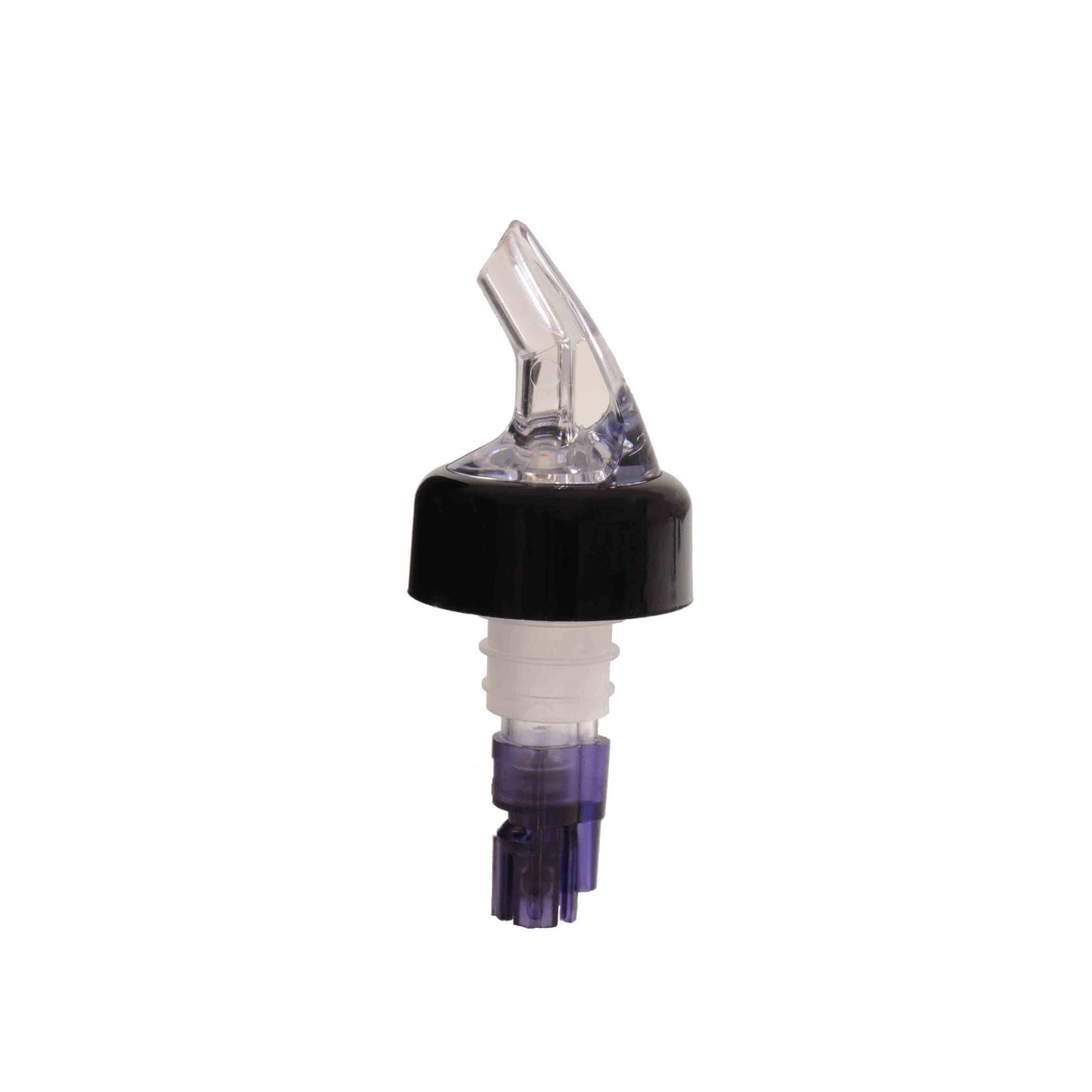 Thunder Group PLPR113C 1 1/8 oz Measured Liquor Pourer w/ Purple Tail, Black Collar