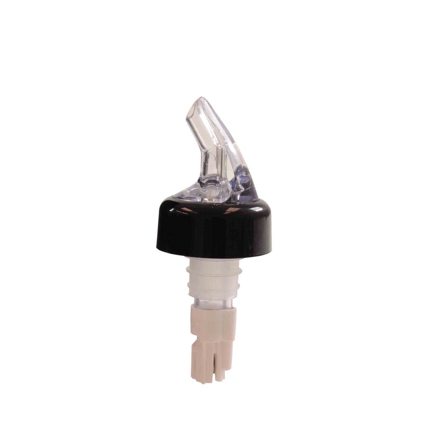 Thunder Group PLPR200C 2 oz Measured Liquor Pourer w/ White Tail, Black Collar
