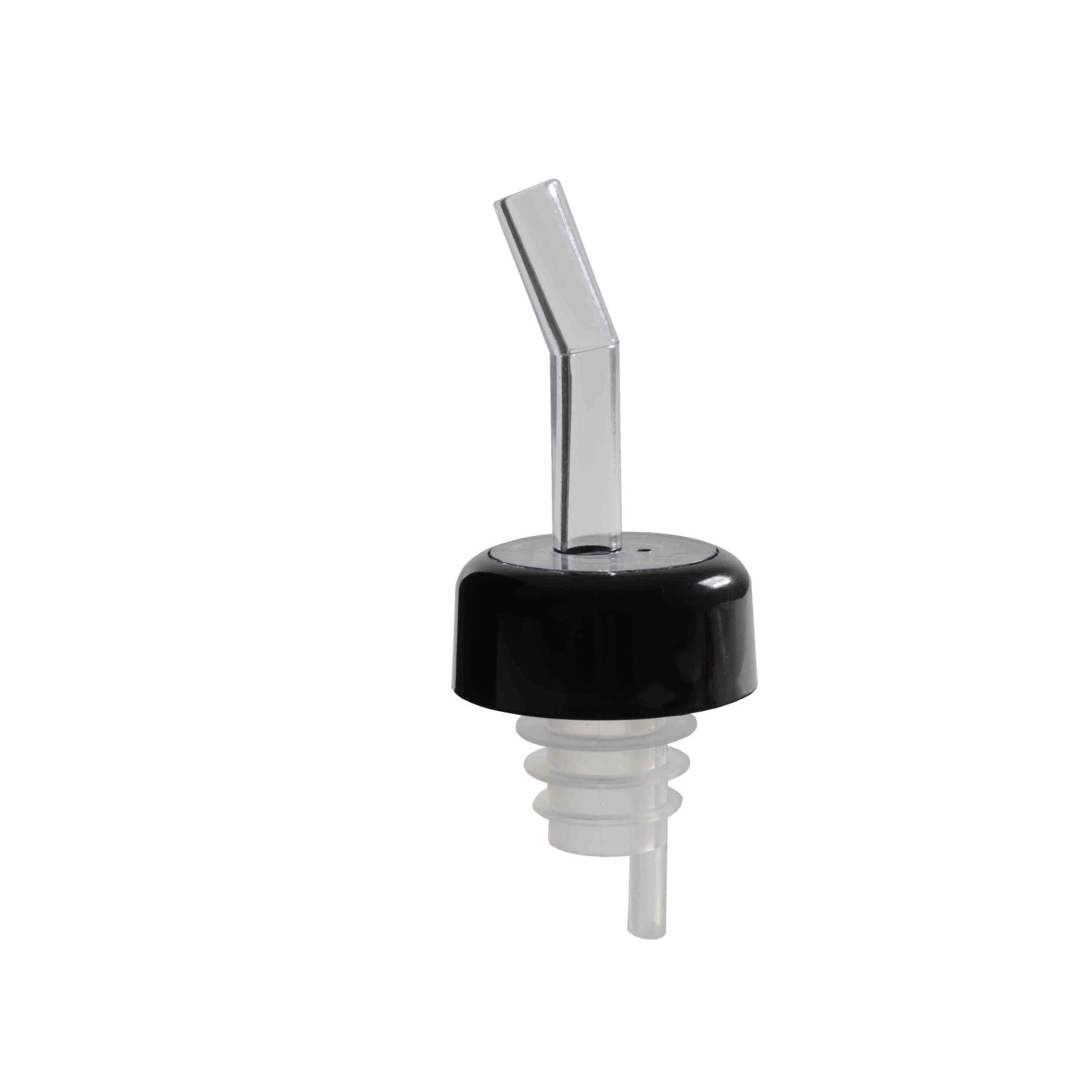 Thunder Group PLPR700CL Free Flow Liquor Pourer w/ Black Collar, Clear Spout