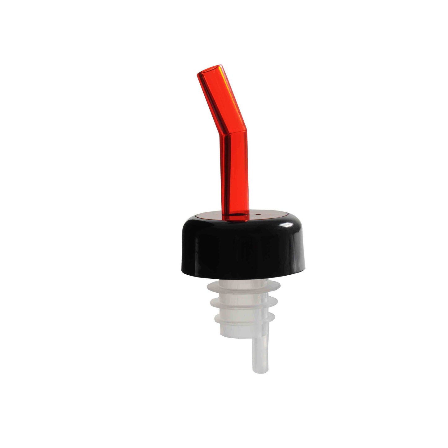 Thunder Group PLPR700RD Free Flow Liquor Pourer w/ Black Collar, Red Spout