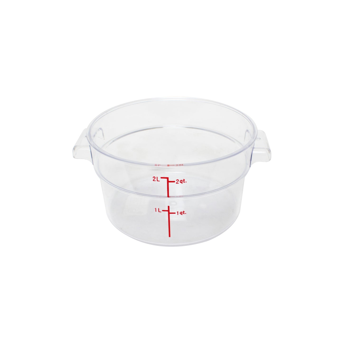 Thunder Group PLRFT302PC 2 qt Round Food Storage Container - Polycarbonate, Clear