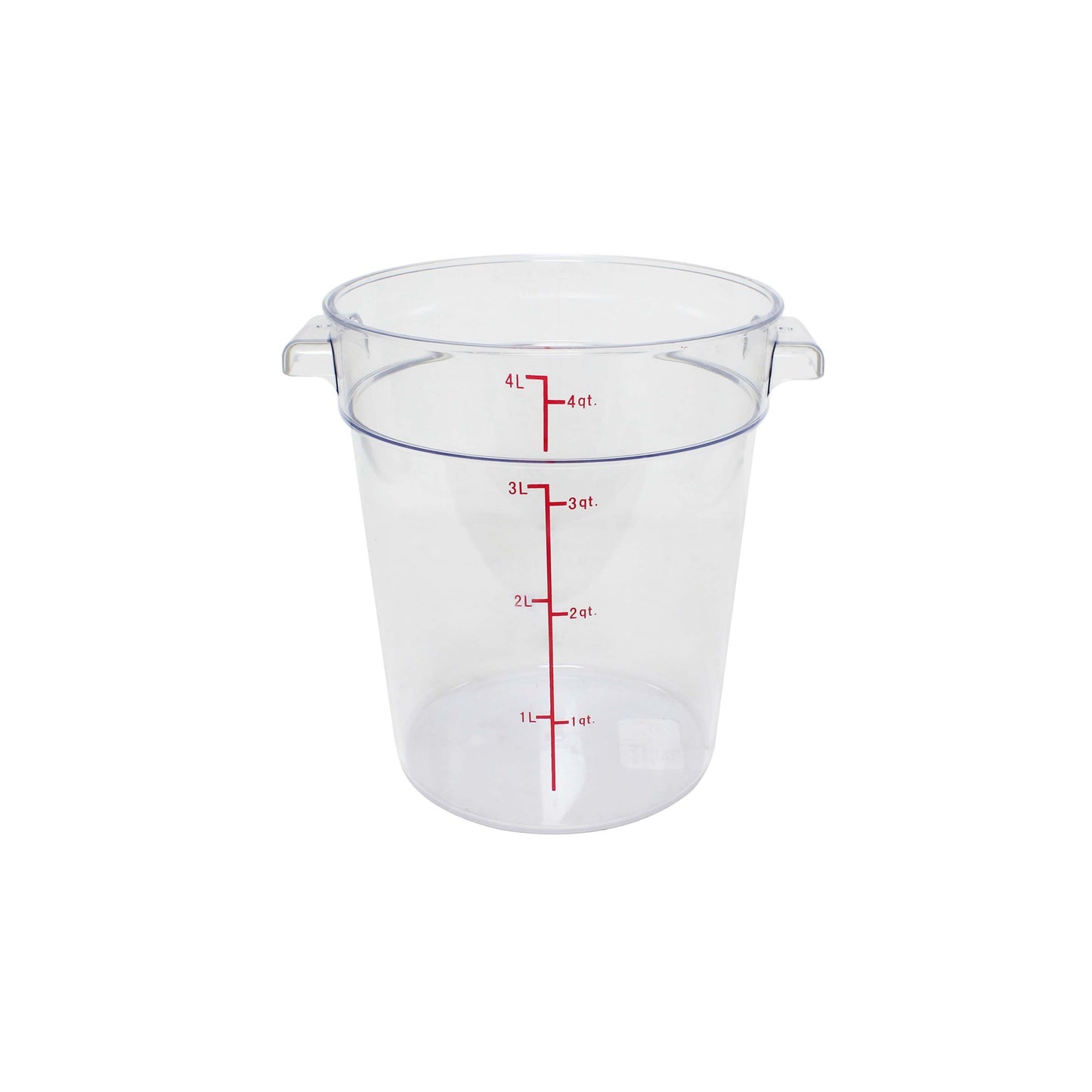 Thunder Group PLRFT304PC 4 qt Round Food Storage Container - Polycarbonate, Clear