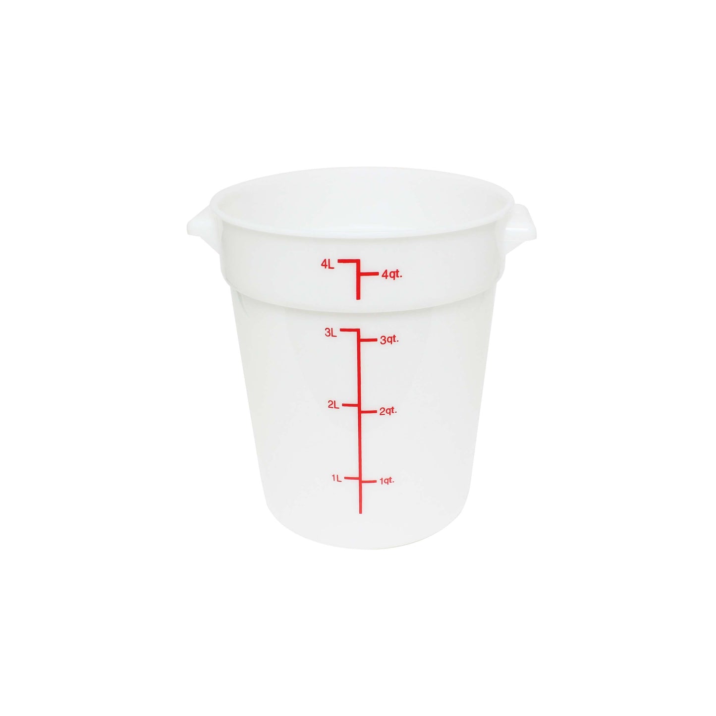 Thunder Group PLRFT304PP 4 qt Round Food Storage Container - Polypropylene, White