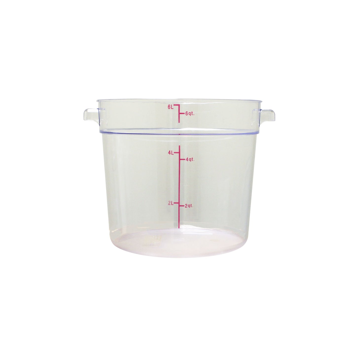 Thunder Group PLRFT306PC 6 qt Round Food Storage Container - Polycarbonate, Clear