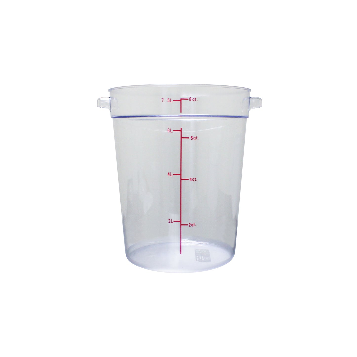 Thunder Group PLRFT308PC 8 qt Round Food Storage Container - Polycarbonate, Clear