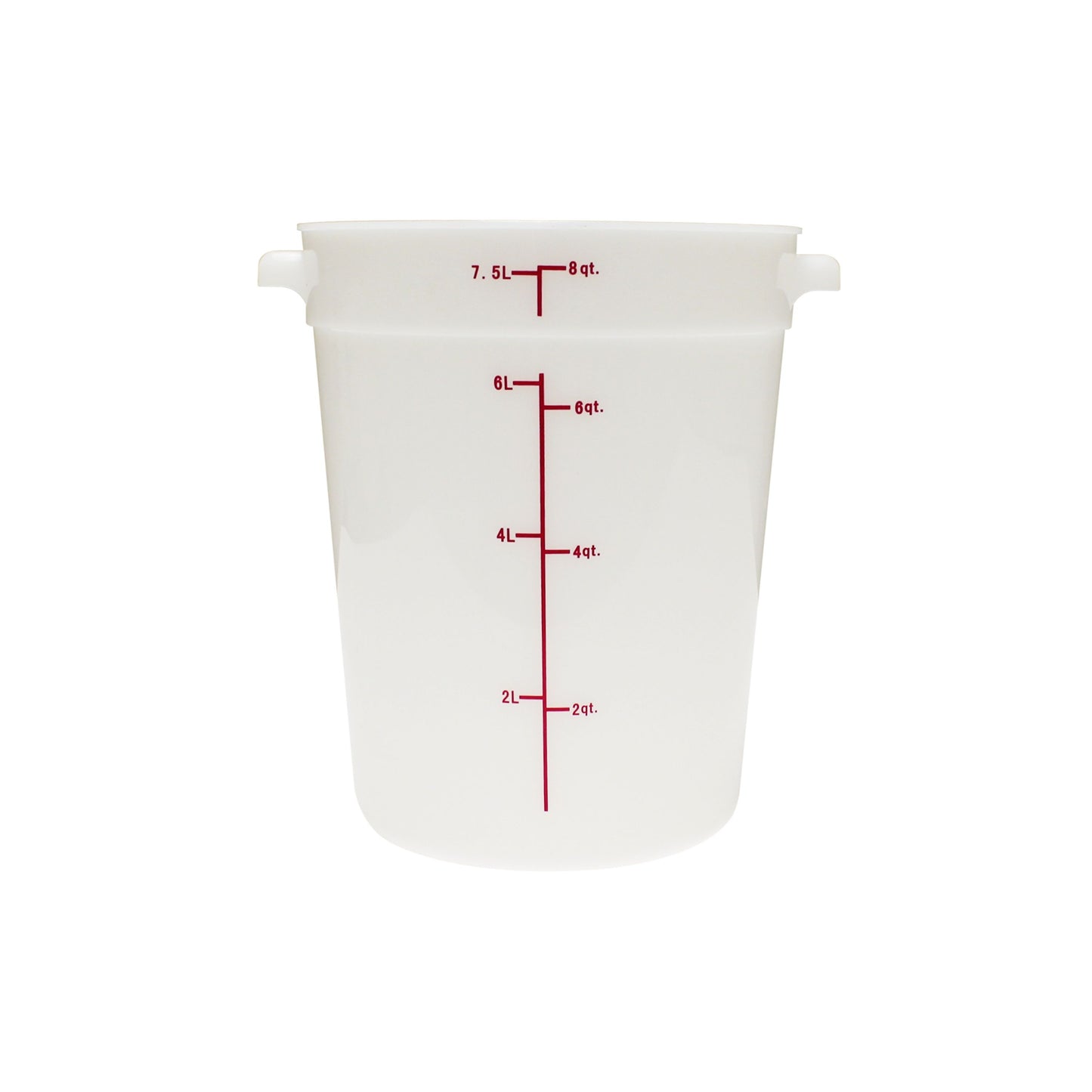 Thunder Group PLRFT308PP 8 qt Round Food Storage Container - Polypropylene, White