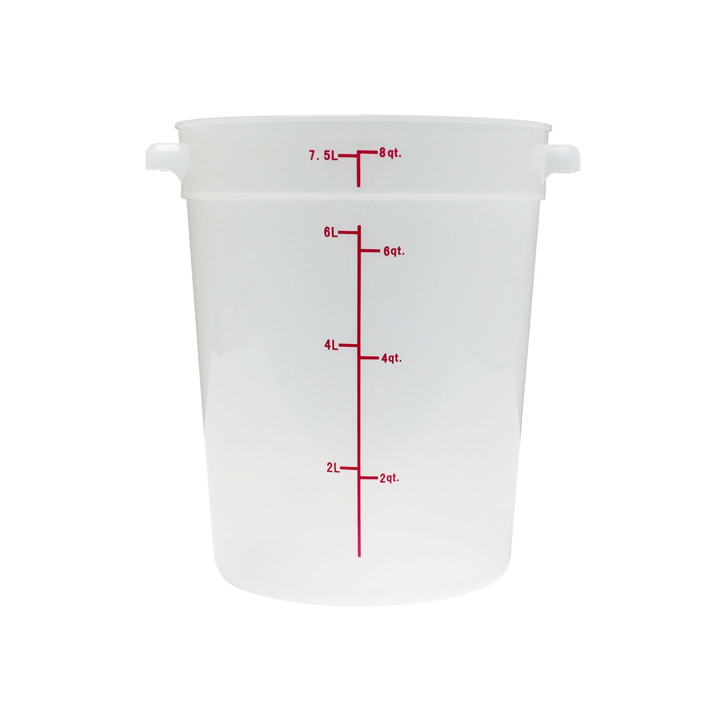 Thunder Group PLRFT308TL 8 qt Round Food Storage Container - Polypropylene, Translucent
