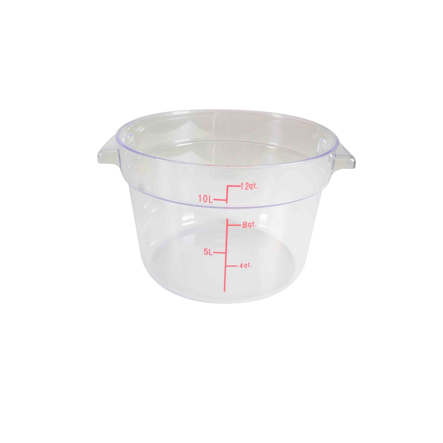 Thunder Group PLRFT312PC 12 qt Round Food Storage Container - Polycarbonate, Clear