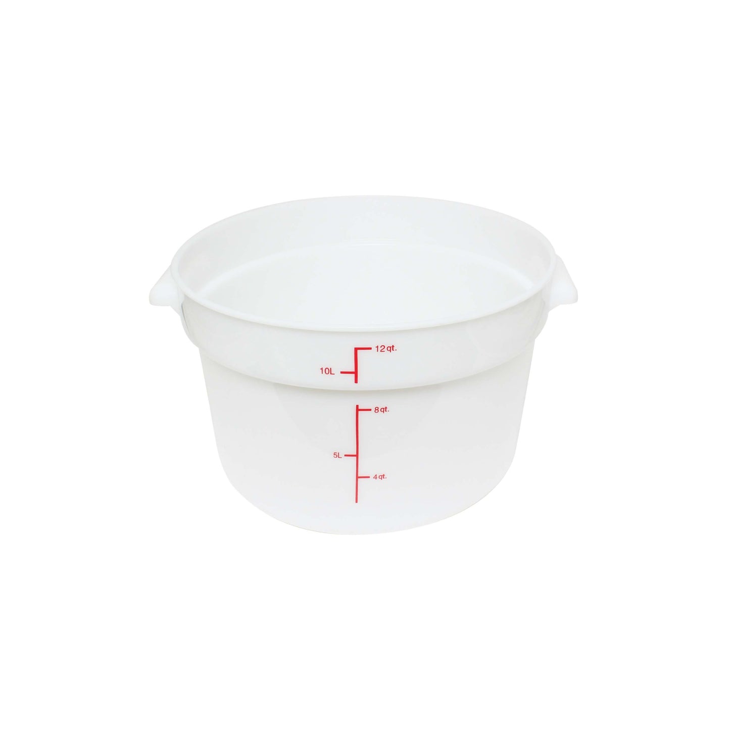Thunder Group PLRFT312PP 12 qt Round Food Storage Container - Polypropylene, White