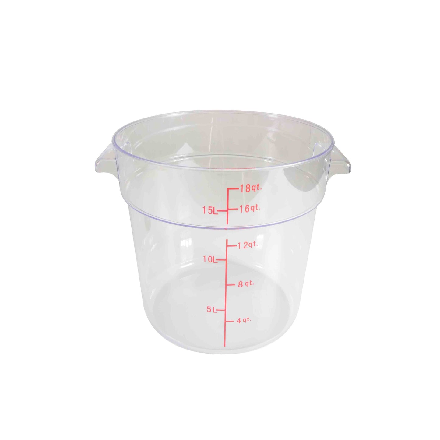 Thunder Group PLRFT318PC 18 qt Round Food Storage Container - Polycarbonate, Clear