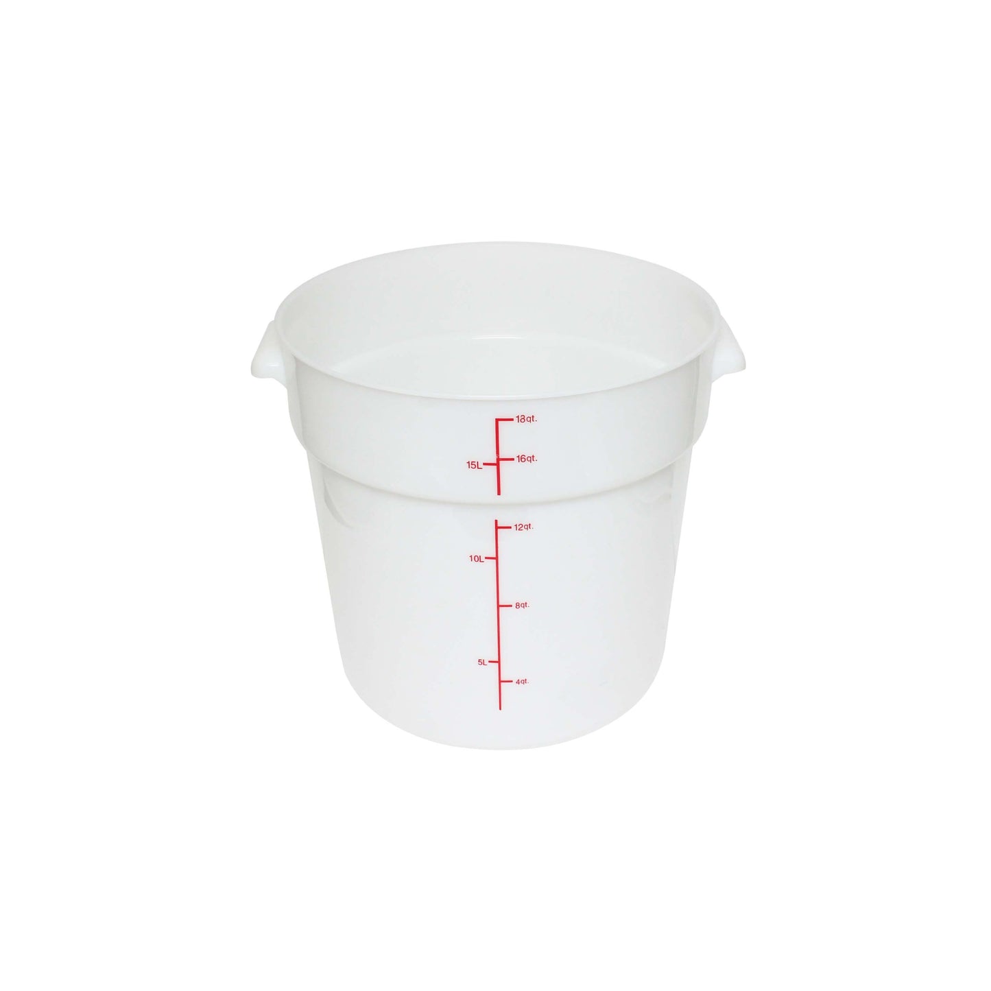 Thunder Group PLRFT318PP 18 qt Round Food Storage Container - Polypropylene, White