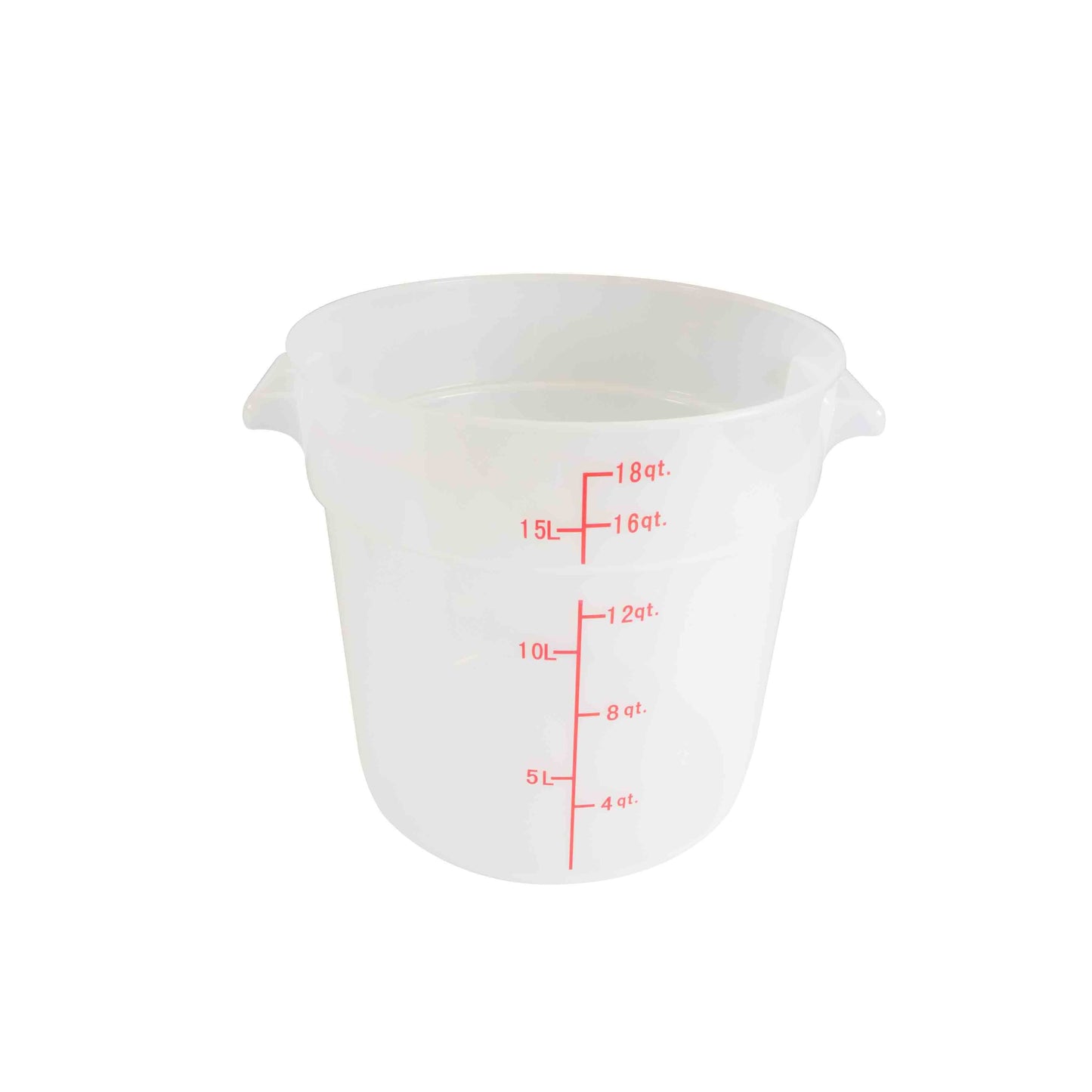 Thunder Group PLRFT318TL 18 qt Round Food Storage Container - Polypropylene, Translucent