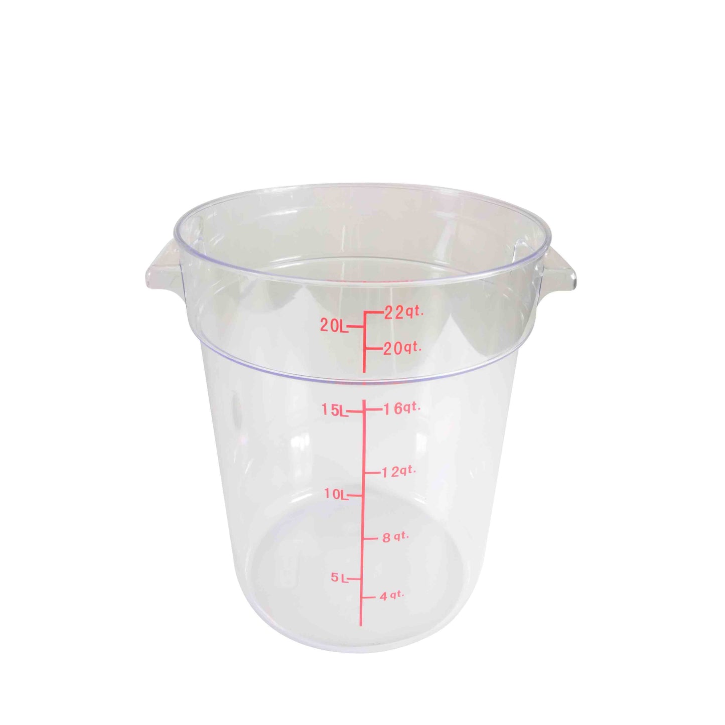 Thunder Group PLRFT322PC 22 qt Round Food Storage Container - Polycarbonate, Clear