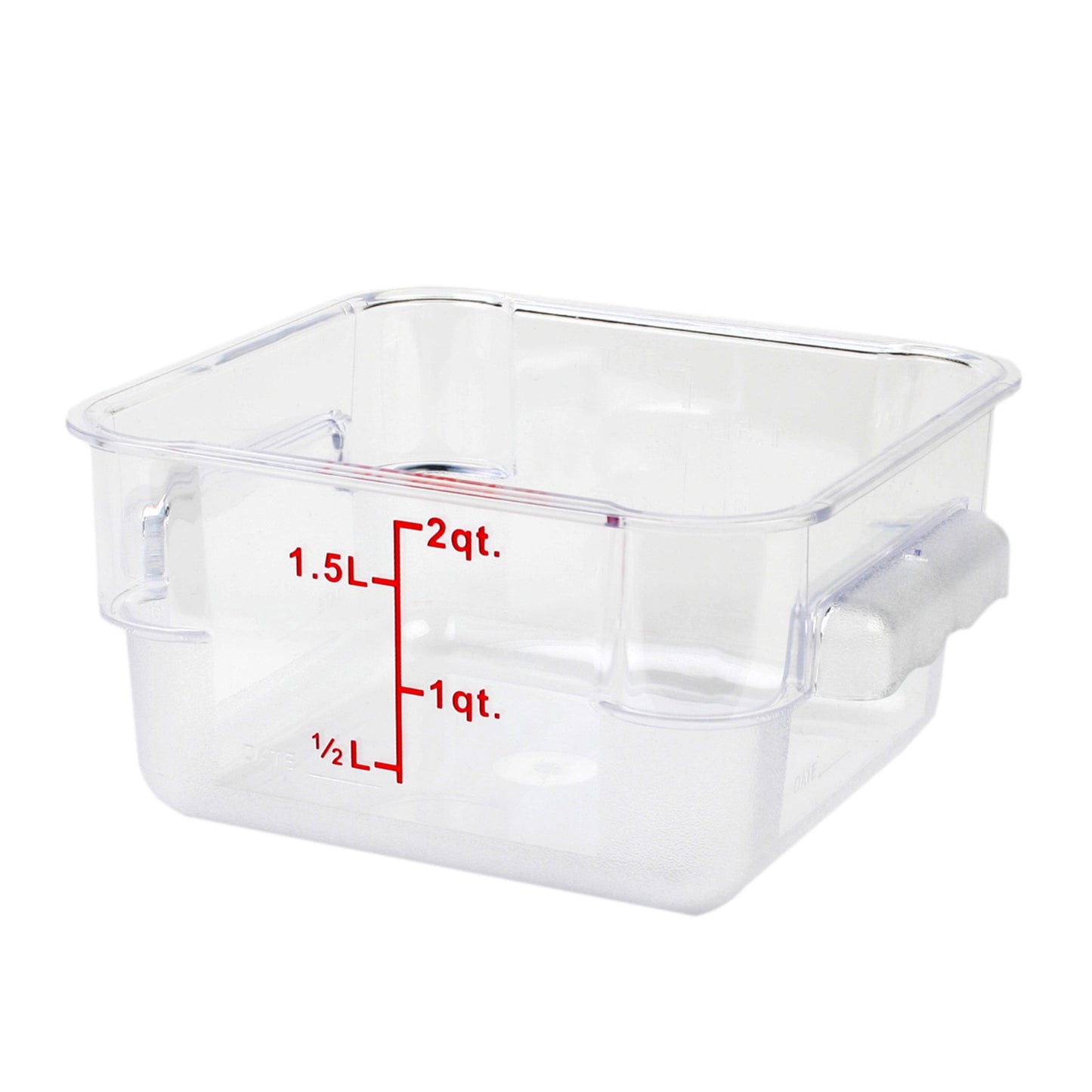 Thunder Group PLSFT002PC 2 qt Square Food Storage Container - Clear
