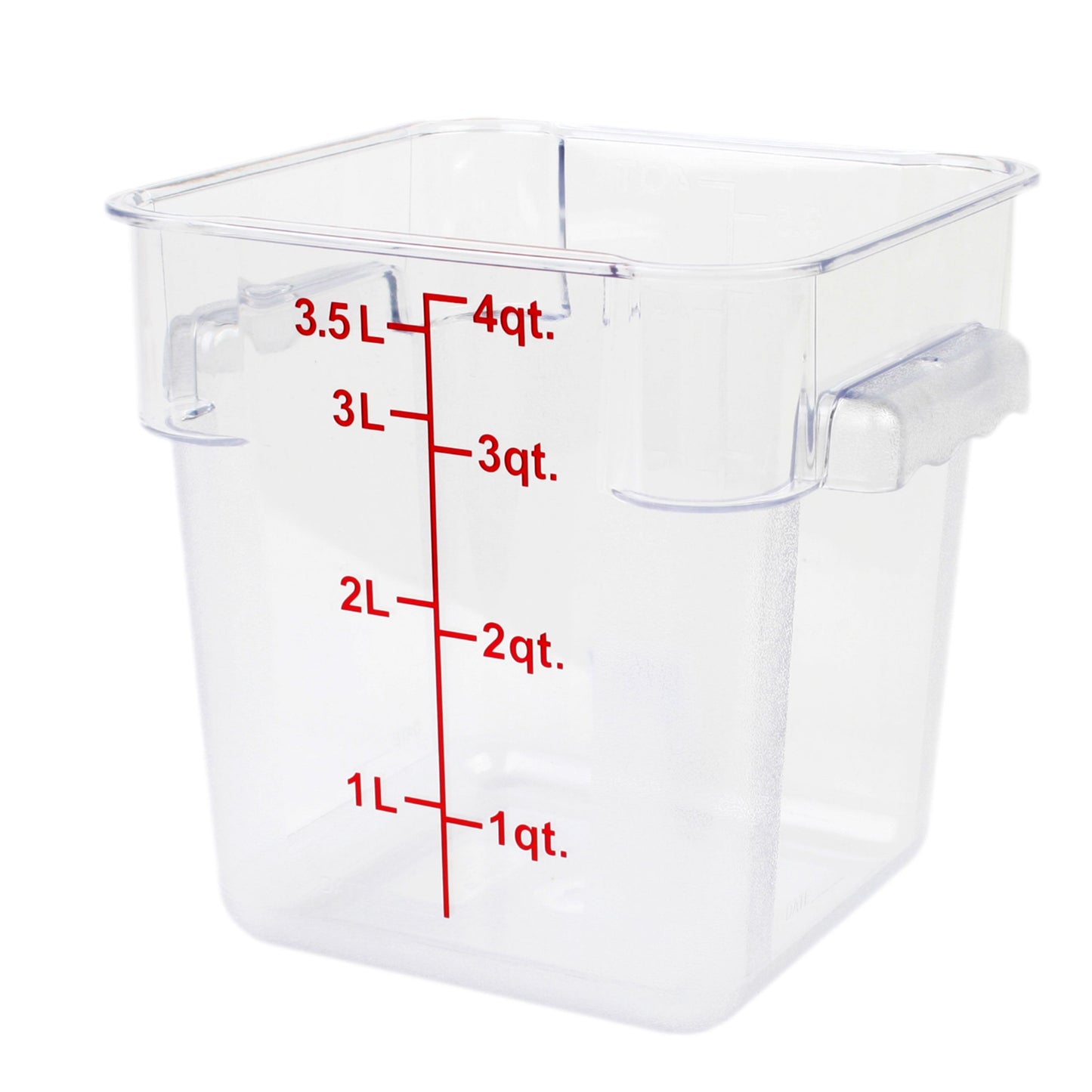 Thunder Group PLSFT004PC 4 qt Square Food Storage Container - Clear