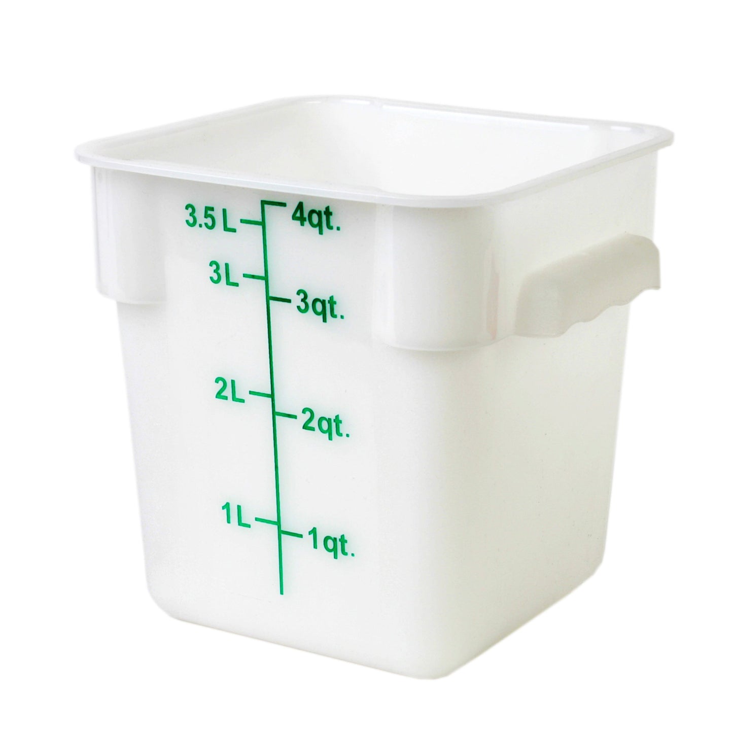 Thunder Group PLSFT004PP 4 qt Square Food Storage Container - Polypropylene, White